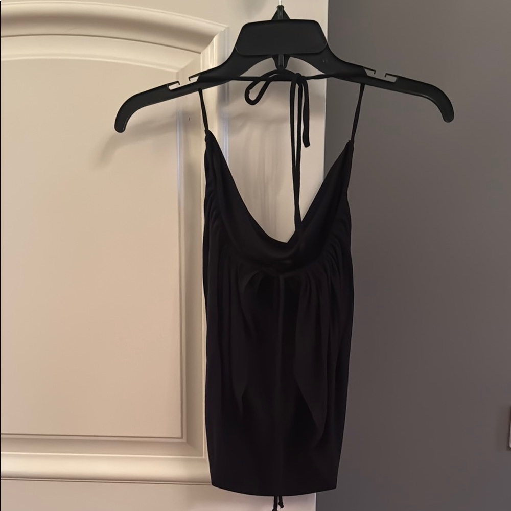 Krisa Elegant Black Cowl Neck Dress - Picture 3 of 4